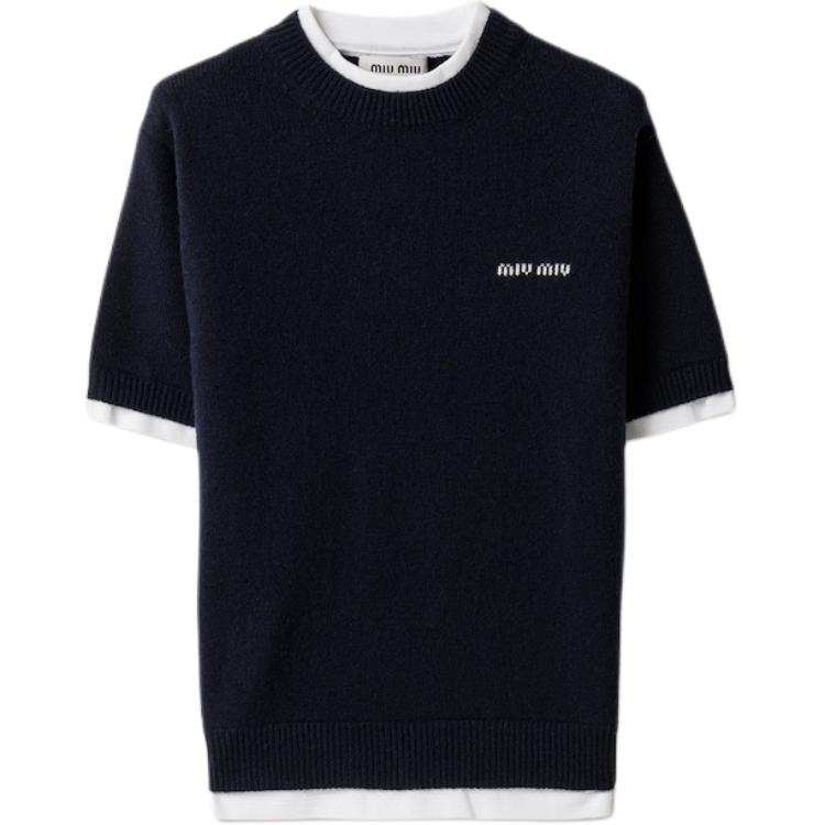 Miu Miu Layered Short-Sleeved Jumper