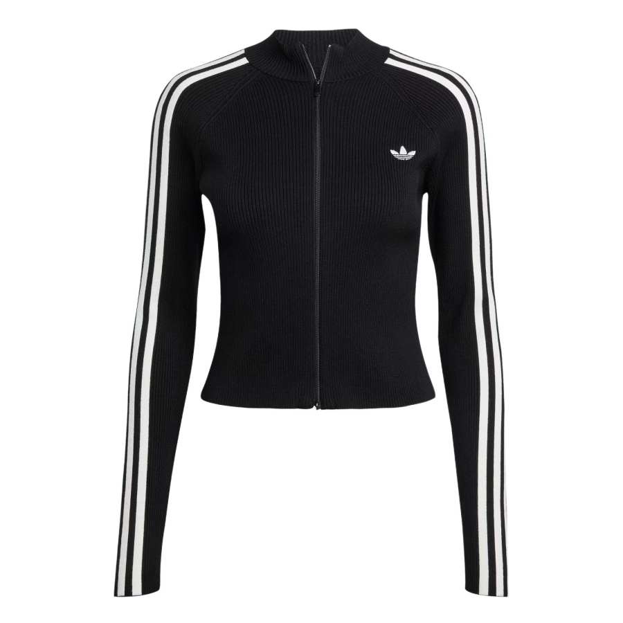 Adidas Originals Adidas Ribbed Zip up Track Sweatshirt