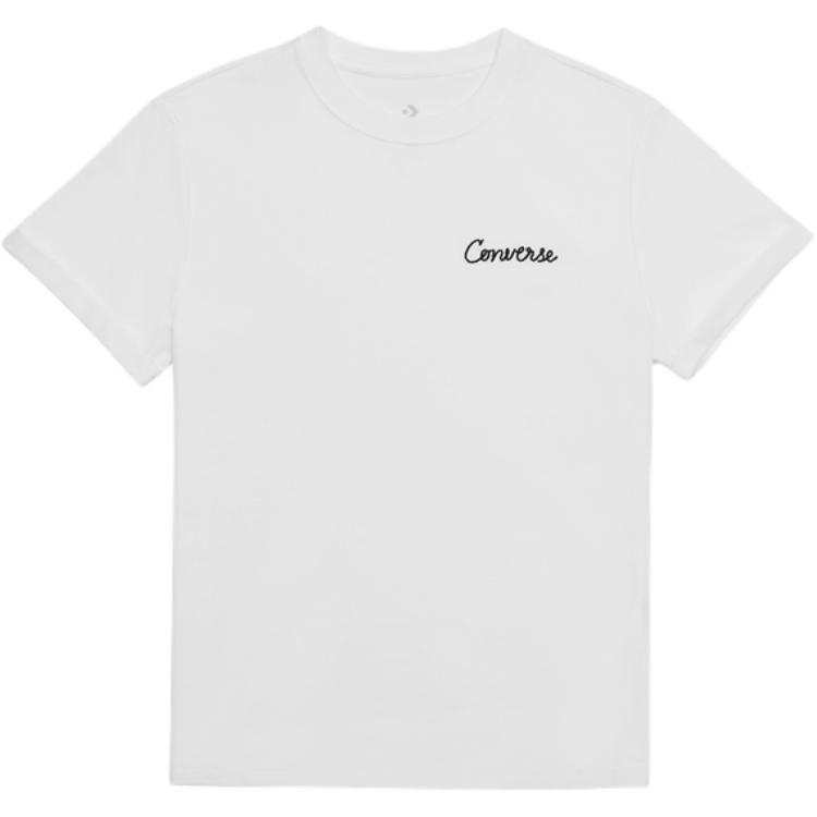 Converse T Shirts Women's White Crew Neck Moderate Other