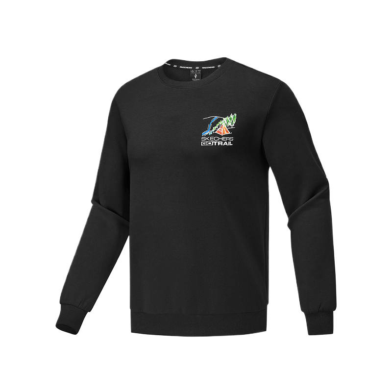 Skechers Sweatshirts Unisex Black 0018 Crew Neck Moderate Regular