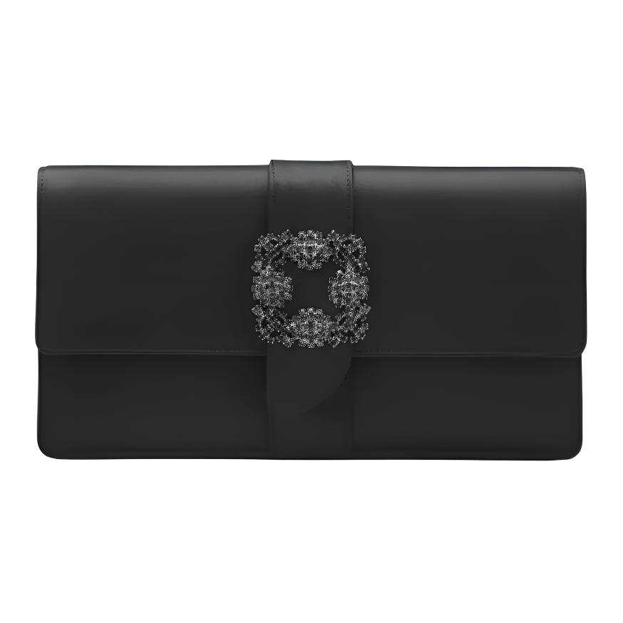 MANOLO BLAHNIK Viscose Clutch Women's Black