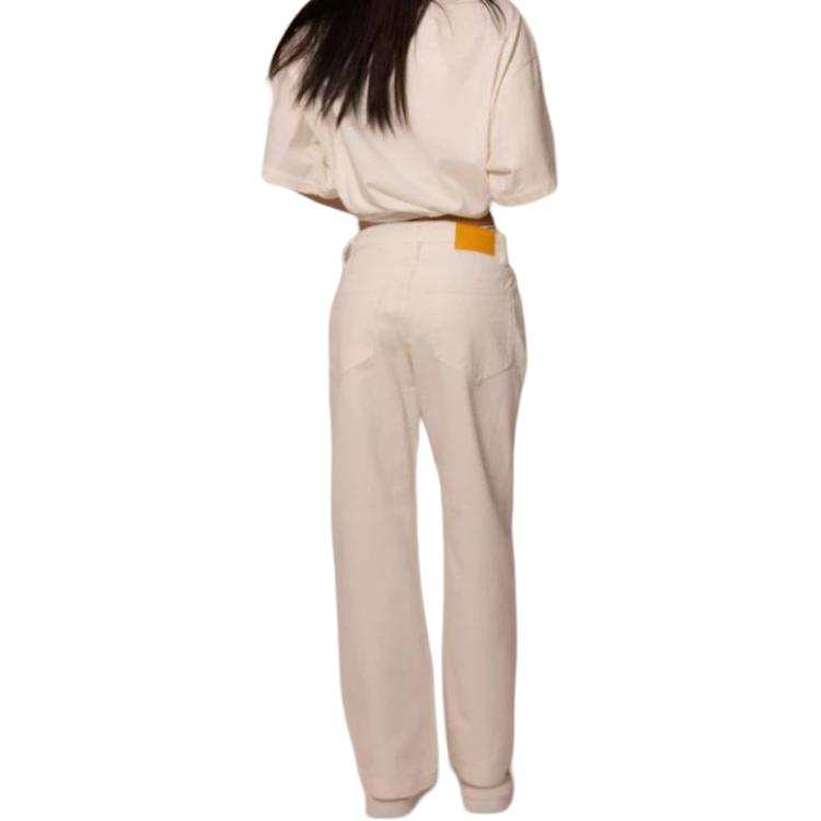 Drew house Jeans Unisex Mist White Moderate Straight Fit Pants
