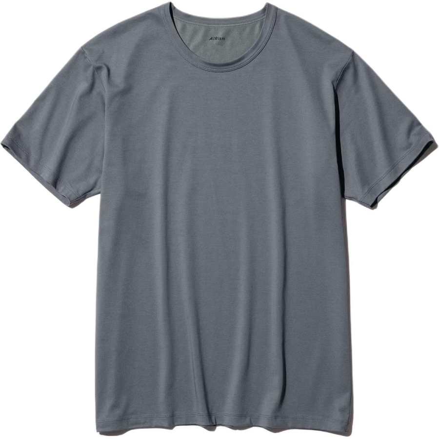 UNIQLO T Shirts Men's Gray Crew Neck