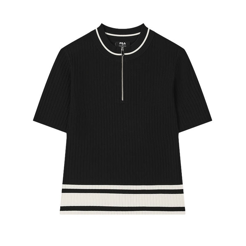 FILA Knitwear Women's Jet Black Crew Neck Moderate Other