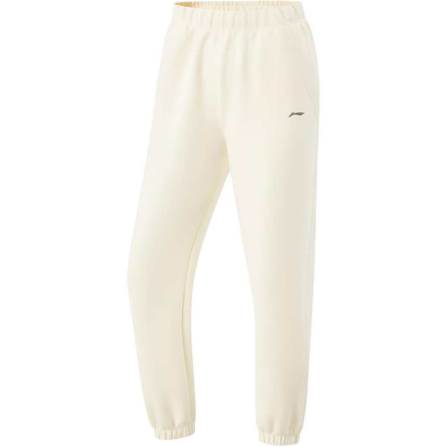 Li-Ning Li Ning Fitness Series Knitted Sweatpants Women's Mother Of Pearl White