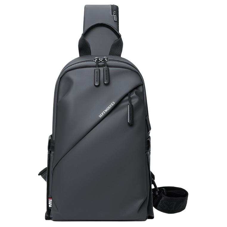 SEPTWOLVES Minimalist Fashion Fabric Sling Bag Men's Multicolor