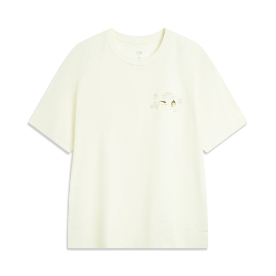 Li-Ning Li Ning x GUGONG,LIANMINGKUAN China Culture Collection T Shirt Men's Mother Of Pearl White
