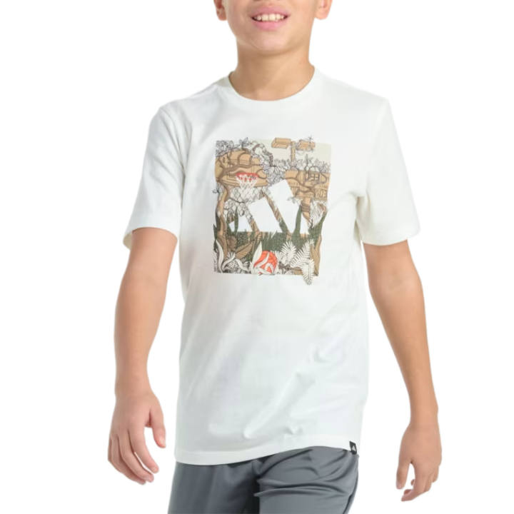 Adidas Adidas Sportswear T Shirt SS JUNGLE BOX LOGO TEE Kids'
