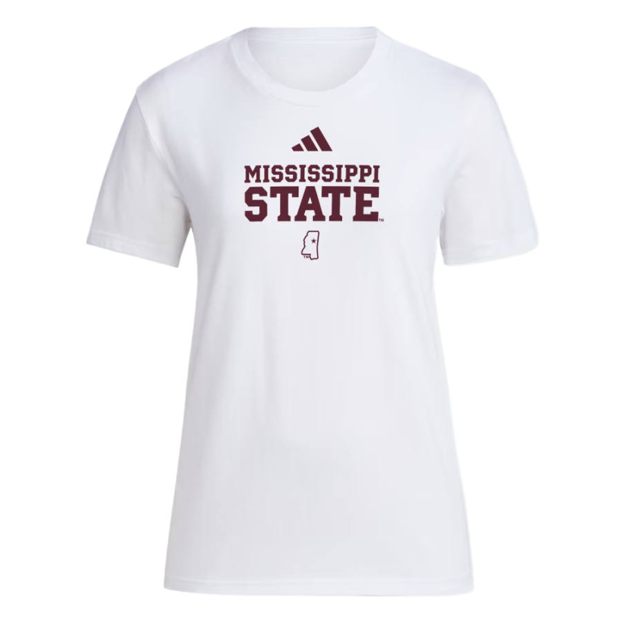 Adidas Adidas T Shirts Women's White Crew Neck Moderate Straight Fit