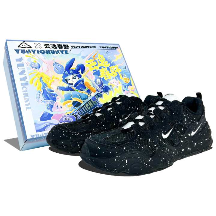 Nike Nike Tech Hera Abrasion Resistant Lightweight Wear resistant And Lightweight Low top Casual Shoes Men's Black