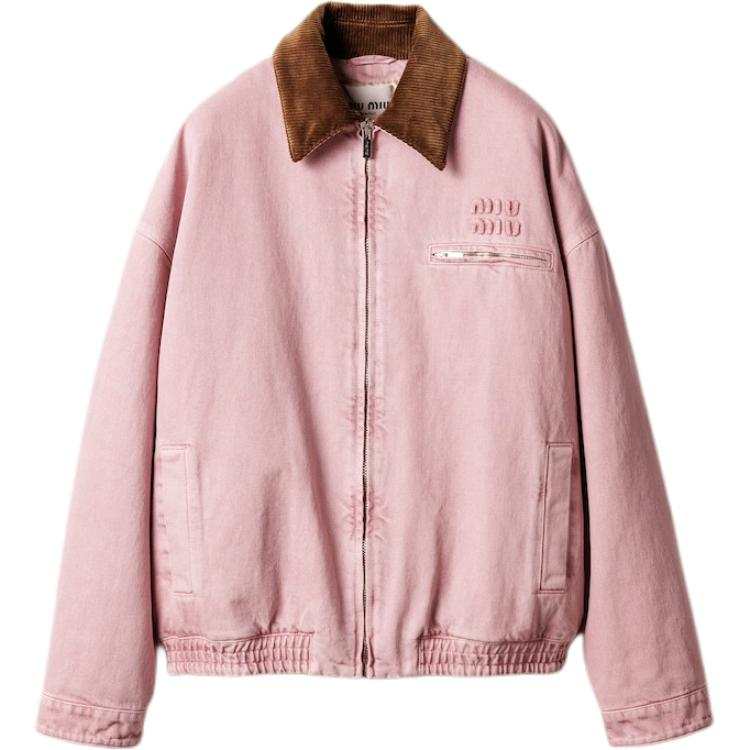 Miu Miu padded corduroy-collar blouson