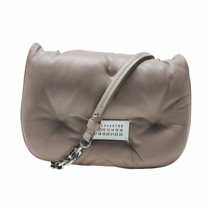 Maison Margiela Leather Shoulder Bag, Crossbody Bag Regular Women's Gray