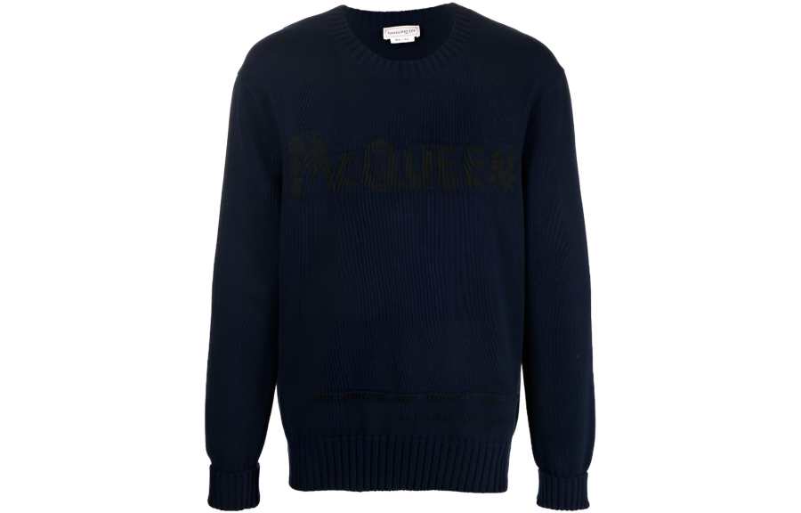 Alexander McQueen Graffiti Logo Intarsia Jumper