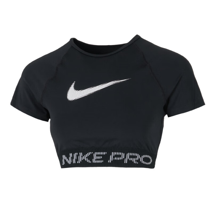Nike Nike Pro Women's Dri FIT Short Sleeve Cropped Graphic Top