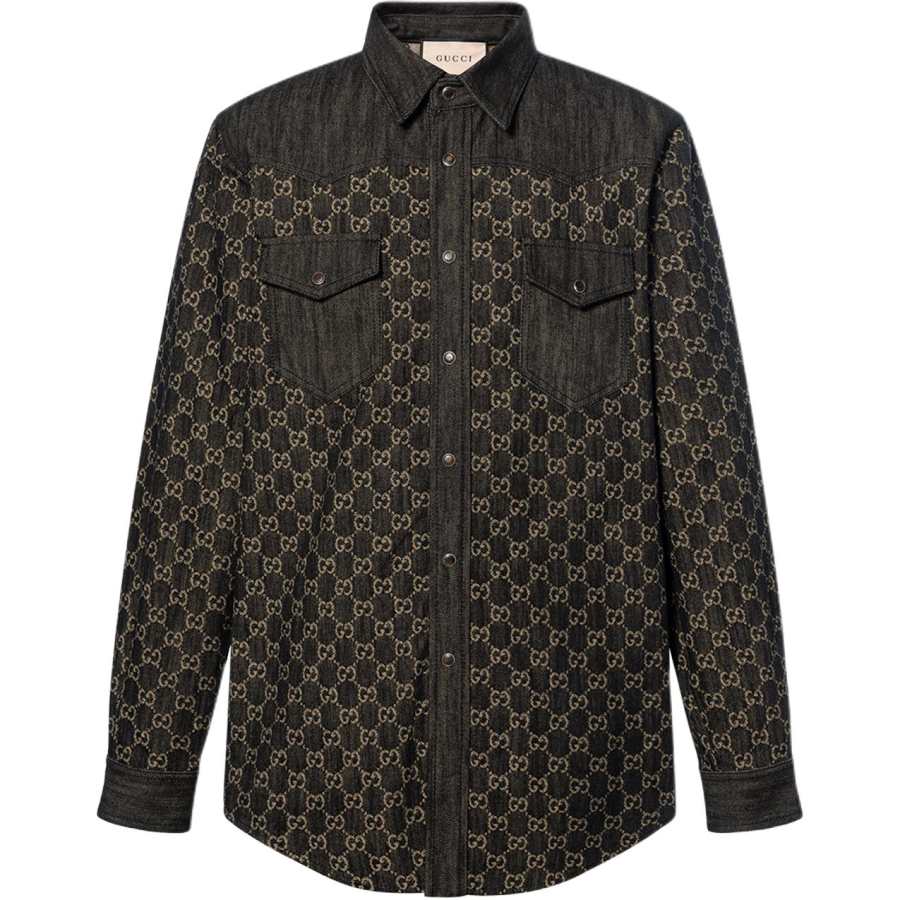 GUCCI GUCCI Shirts Men's Black Moderate