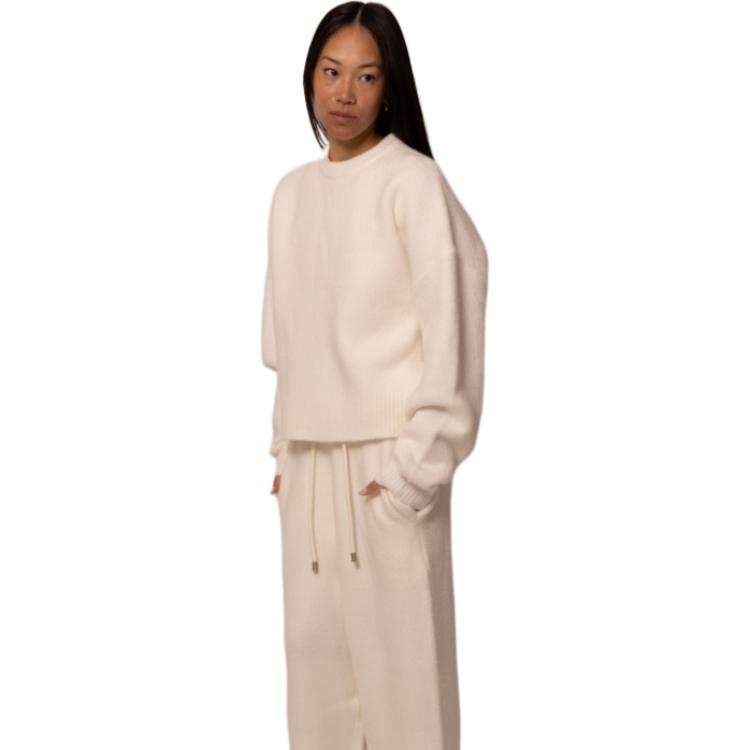 Drew house Sweaters Unisex Mist White Crew Neck Moderate Base Layer