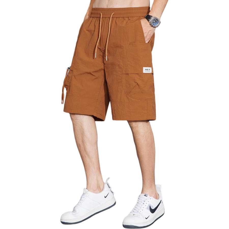 Tonlion Casual Shorts Men's Brick Red