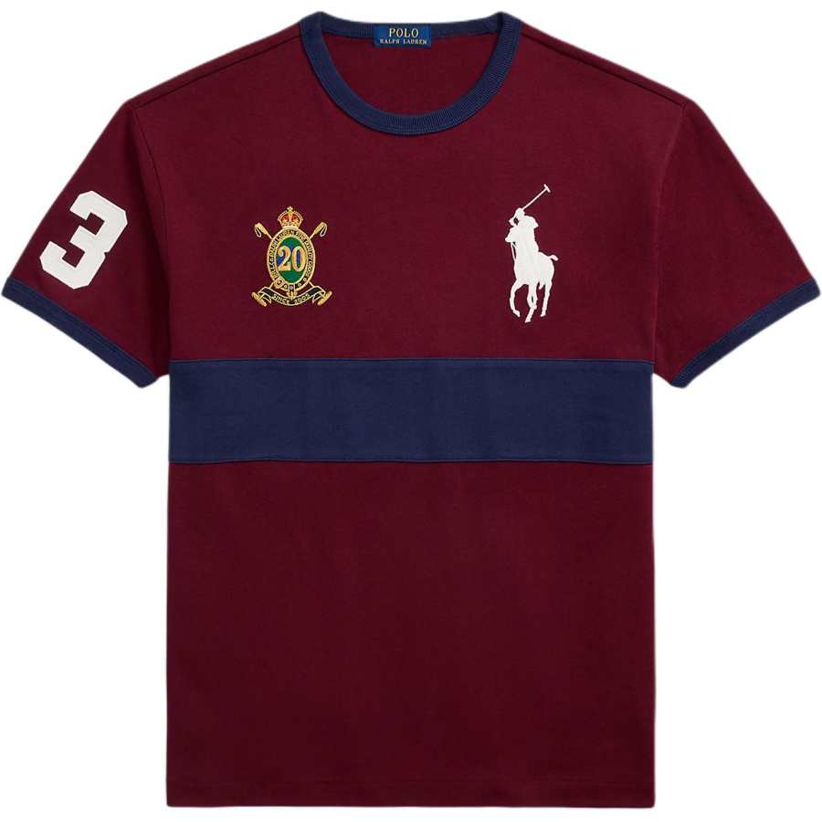 Polo Ralph Lauren patch-details colour-blocked T-shirt