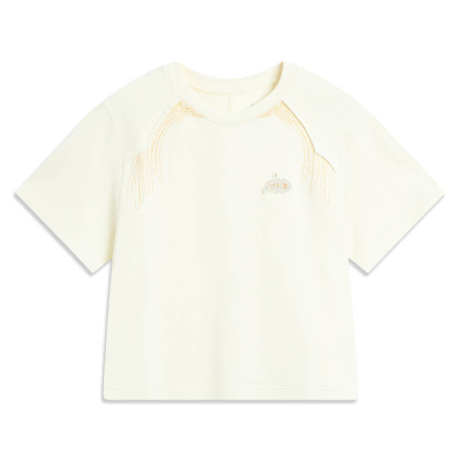 Li-Ning Li Ning x GUGONG,LIANMINGKUAN China Culture Collection T Shirt Women's Mother Of Pearl White
