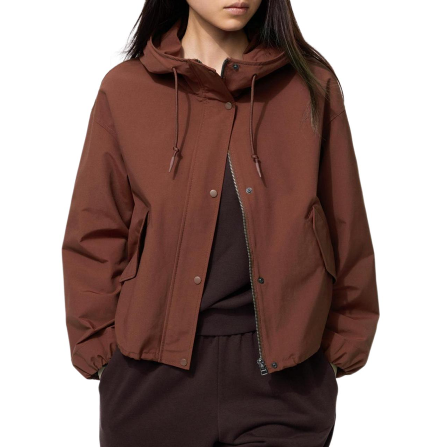 UNIQLO Jackets Women's Chestnut Hooded Moderate Other
