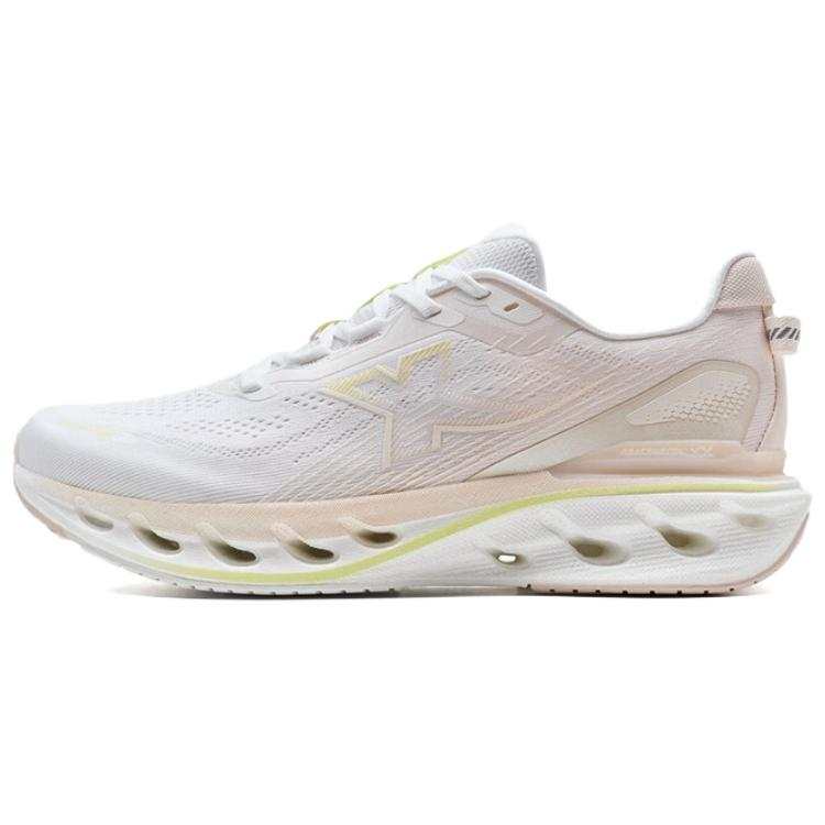 XTEP Cushioning Spin 12 Running Shoes Women's Low Top Classic White, Pure Pink