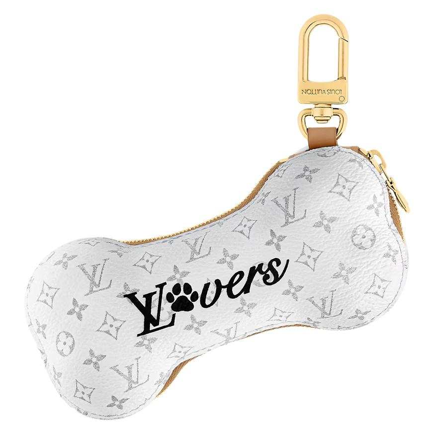 LOUIS VUITTON BONE Canvas Bag Charm Bag Merch Unisex White