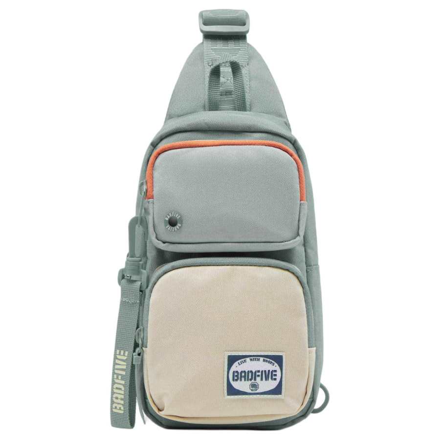 Li-Ning Li Ning BADFIVE Polyester One Shoulder Crossbody Sling Bag Unisex Pale Green & Xuan Paper & White