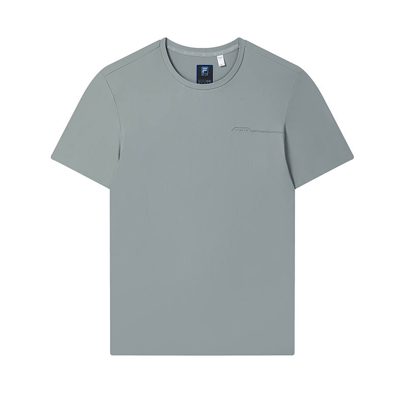 FILA T Shirts Men's Cloud Blue Crew Neck Moderate Straight Fit