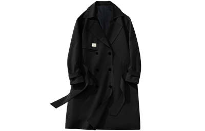 FORHUG Trench Coats Unisex Lapel Moderate Other