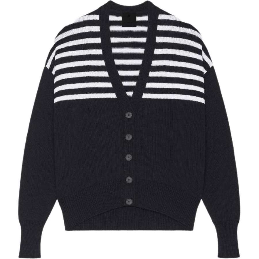 Givenchy Givenchy 4G Patch Striped Knit Cardigan