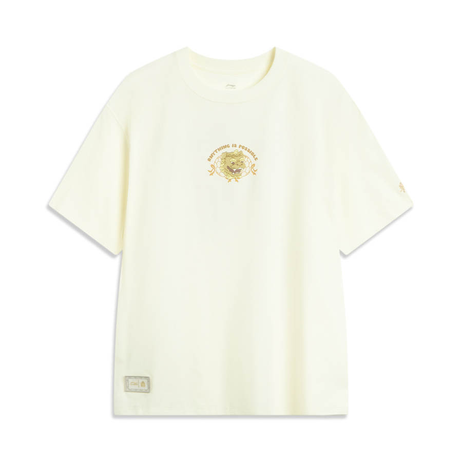 Li-Ning Li Ning x GUGONG,LIANMINGKUAN China Culture Collection T Shirt Men's Mother Of Pearl White