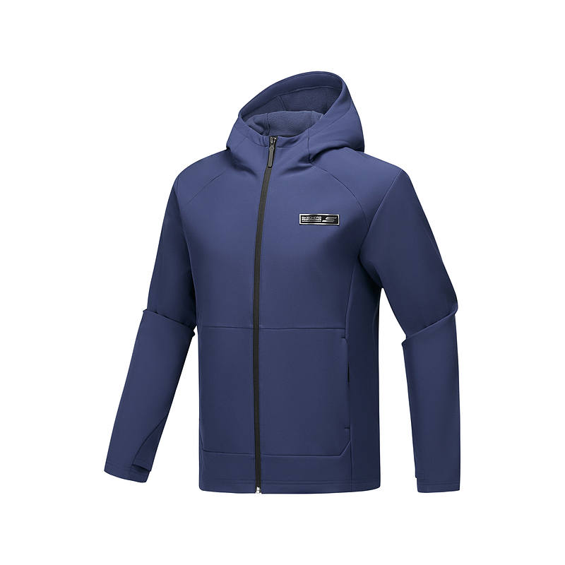 Skechers Jackets Men's Men's Marine Collegiate Blue/02MZ Hooded Moderate Other