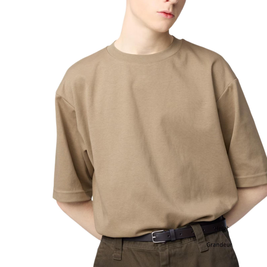 UNIQLO T Shirts Unisex Brown Crew Neck