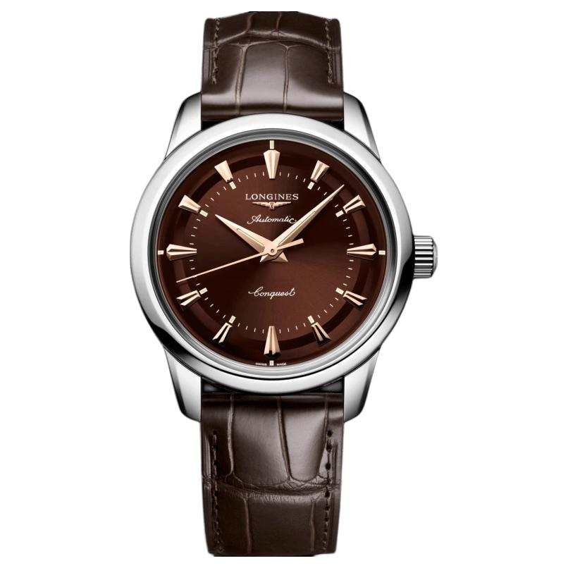 LONGINES Kangxi Retro Collection Automatic Mechanical Movement 50m Waterproof Unisex Watch 38mm Brown Watch Dial