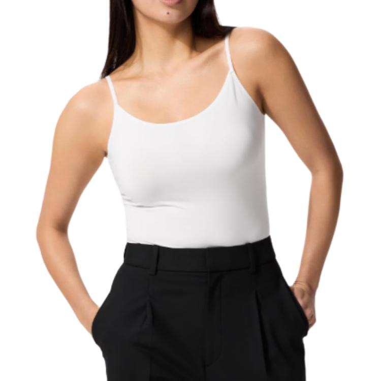 UNIQLO Camisoles Women's White U Neck Moderate Straight Fit