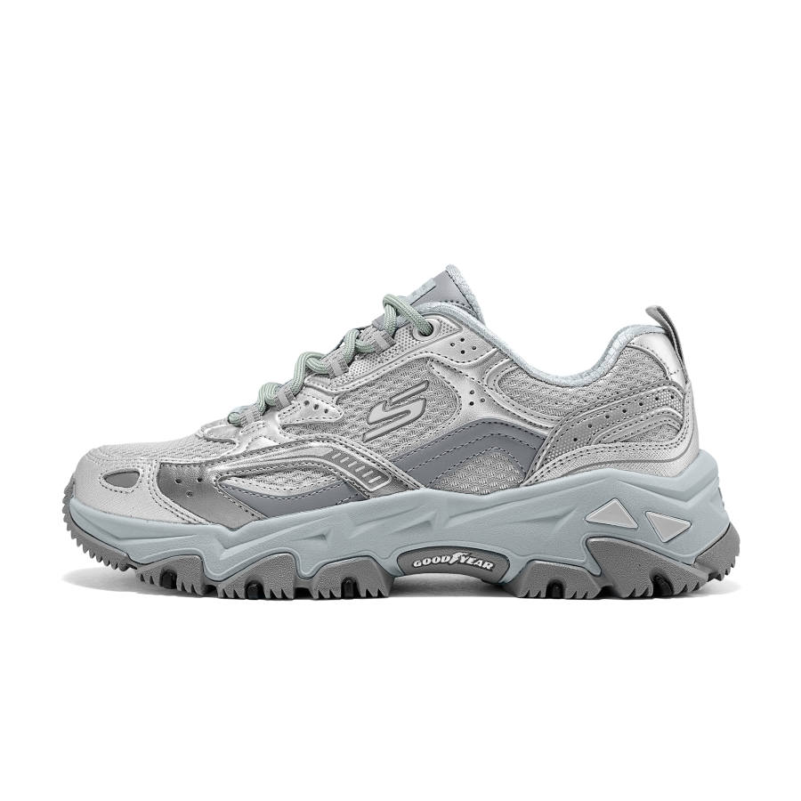Skechers Cushioning Abrasion Resistant Breathable Low top Outdoor Shoes Women's Silver Gray