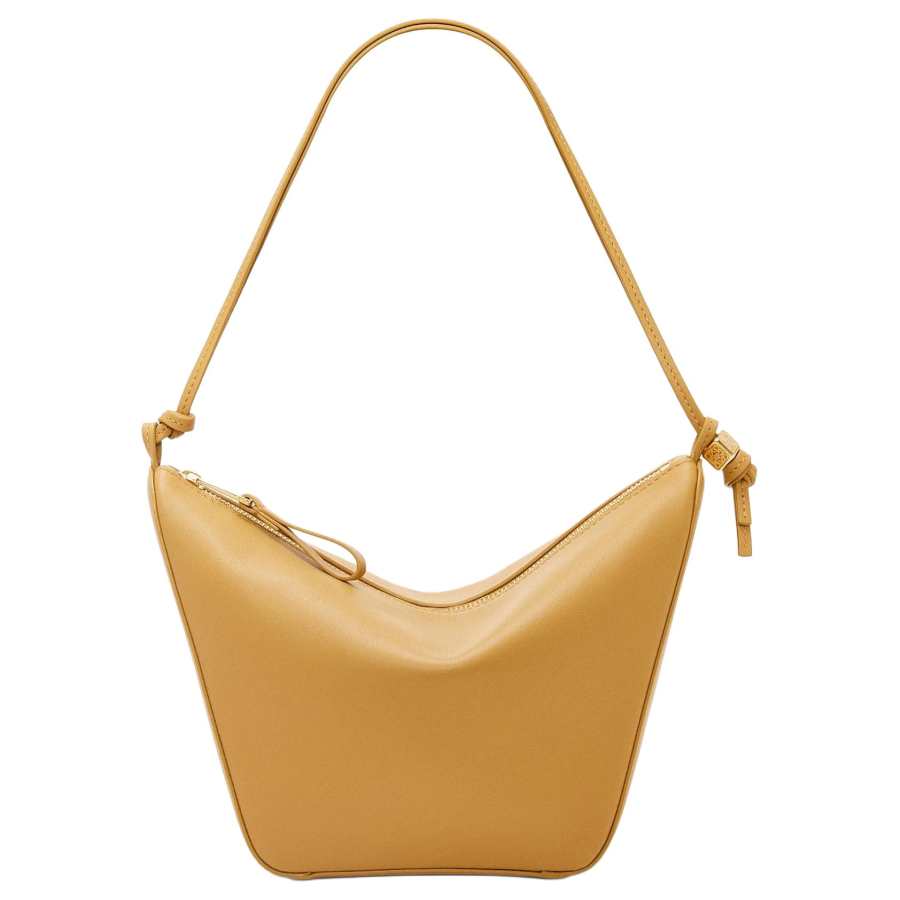 LOEWE Hammock Cow Leather Hobo Bag, Handbag, Shoulder Bag Mini Women's Desert Yellow