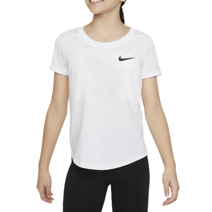 Nike Nike Dri FIT Sport T Shirt White/Black Teenagers
