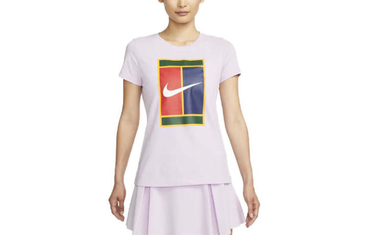 Nike Nike T Shirts Women's Pink Crew Neck Moderate Straight Fit
