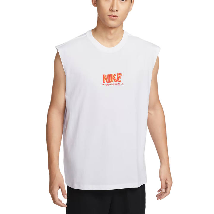 Nike Nike Tank Tops Men's White Crew Neck Moderate Other