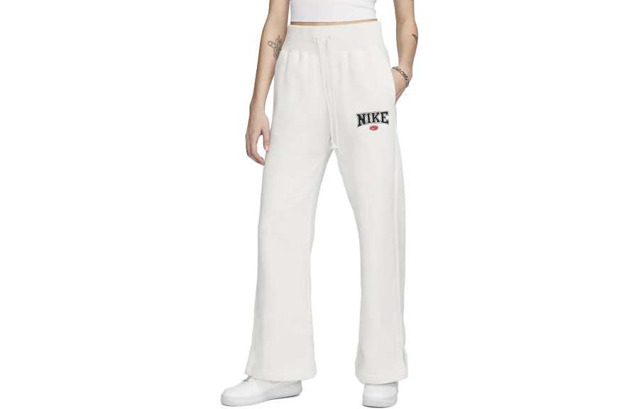 Nike Nike Knitted Sweatpants Women's White Moderate Straight Fit Pants