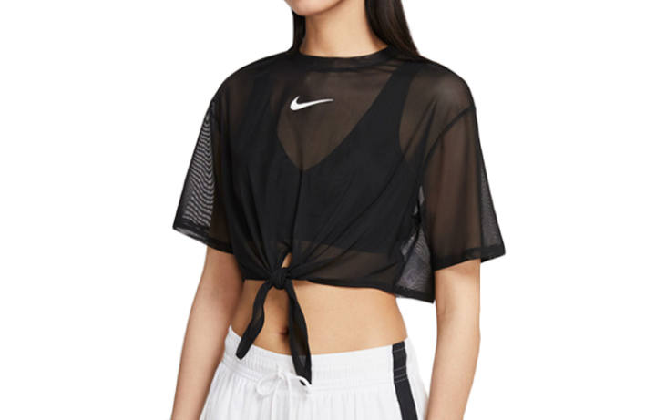 Nike Nike Crop Tops Women's Black Crew Neck Thin