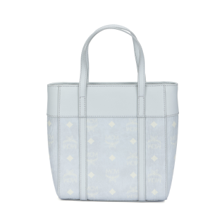 MCM Leather With Calfskin Basket Bag, Tote Bag, Shopping Bag, Shoulder Bag, Crossbody Bag, Handbag Mini Unisex Gray