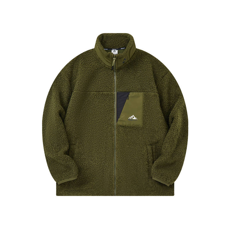 PEAK Velvet feel Coat Unisex Army Green