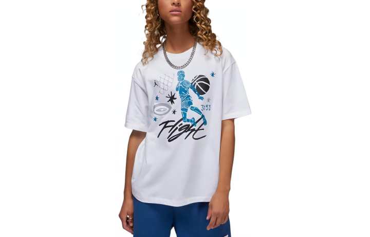 Jordan Jordan T Shirts Women's White Crew Neck Moderate Other