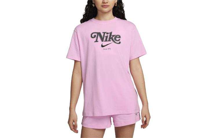Nike Nike Drop Shoulder Sleeve T Shirt Women's Pink