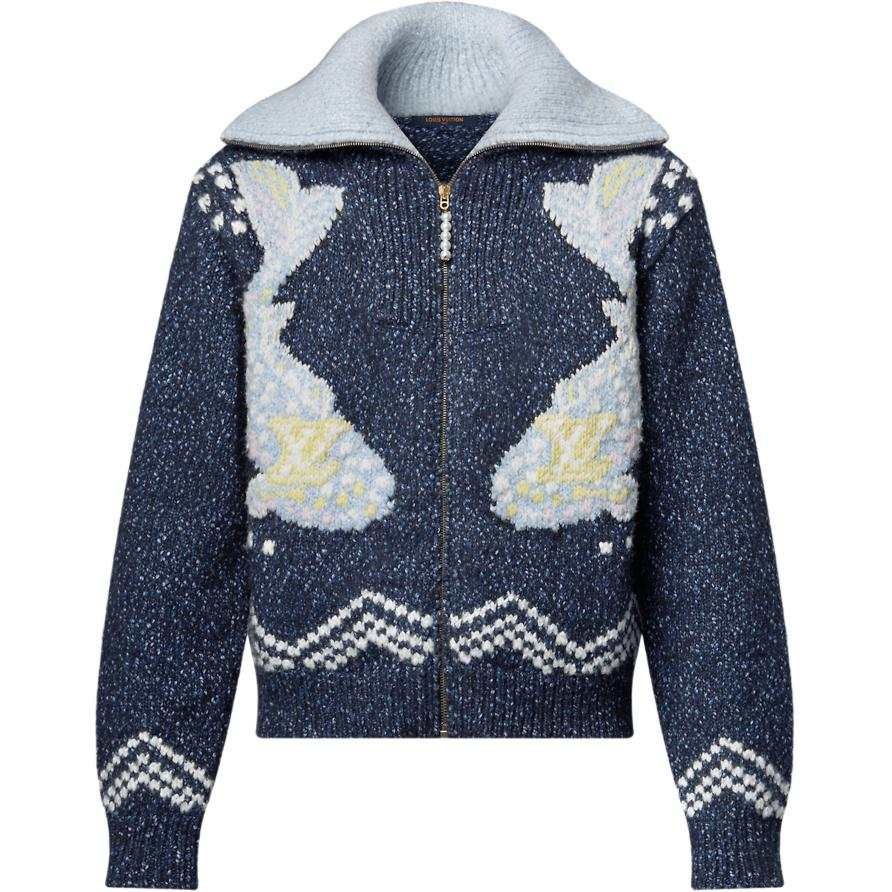 LOUIS VUITTON LOUIS VUITTON Zippered Knitted Blouson
