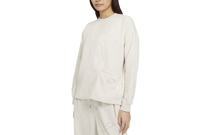 Nike Nike Sweatshirts Women's Oats Heather Gray Crew Neck Moderate Regular