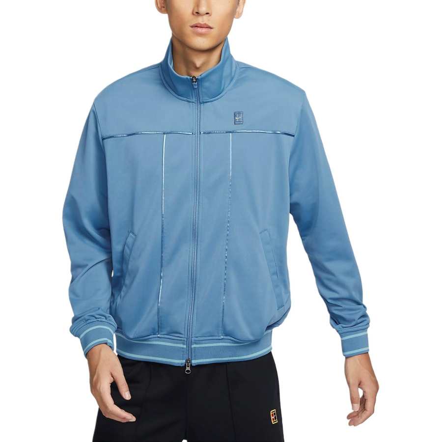 Nike Nike Court Fleece Lined Tennis Loose Fit Versatile Jackets & Coats Men's Aegean Storm Blue/Denim Blue Green