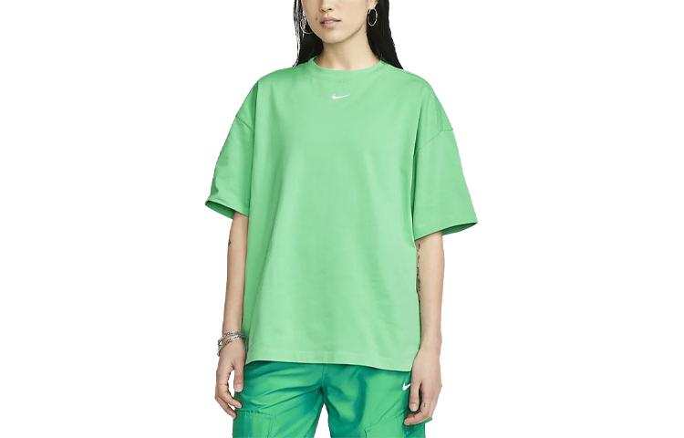 Nike Nike Sportswear T Shirts Women's Neon Green Crew Neck Moderate Straight Fit